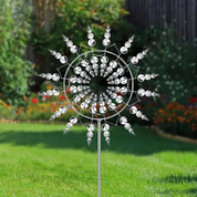 Garden Stake Art Spiral Design Outdoor Decor - Image 1