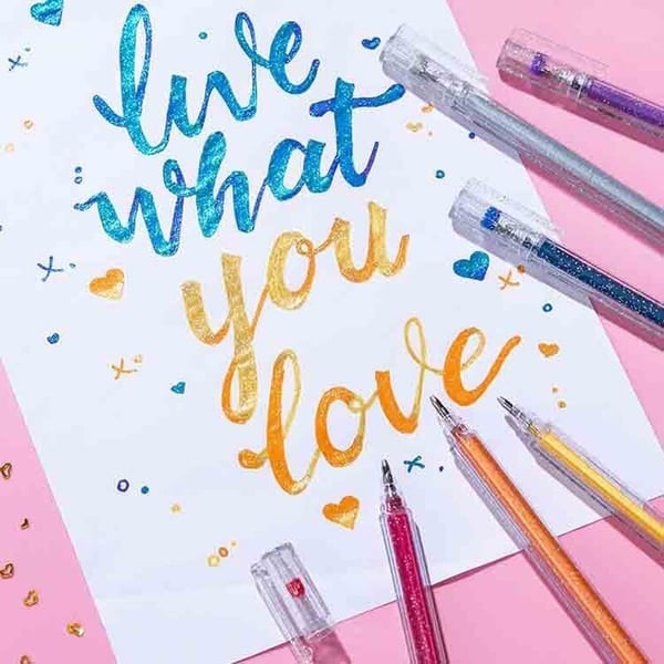 Glitter Gel Pen Crafting Drawing and Journaling Fun - Image 1
