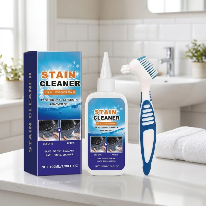 Grout Cleaner Gel Brush Deep Stain Removal 100ml - Image 1