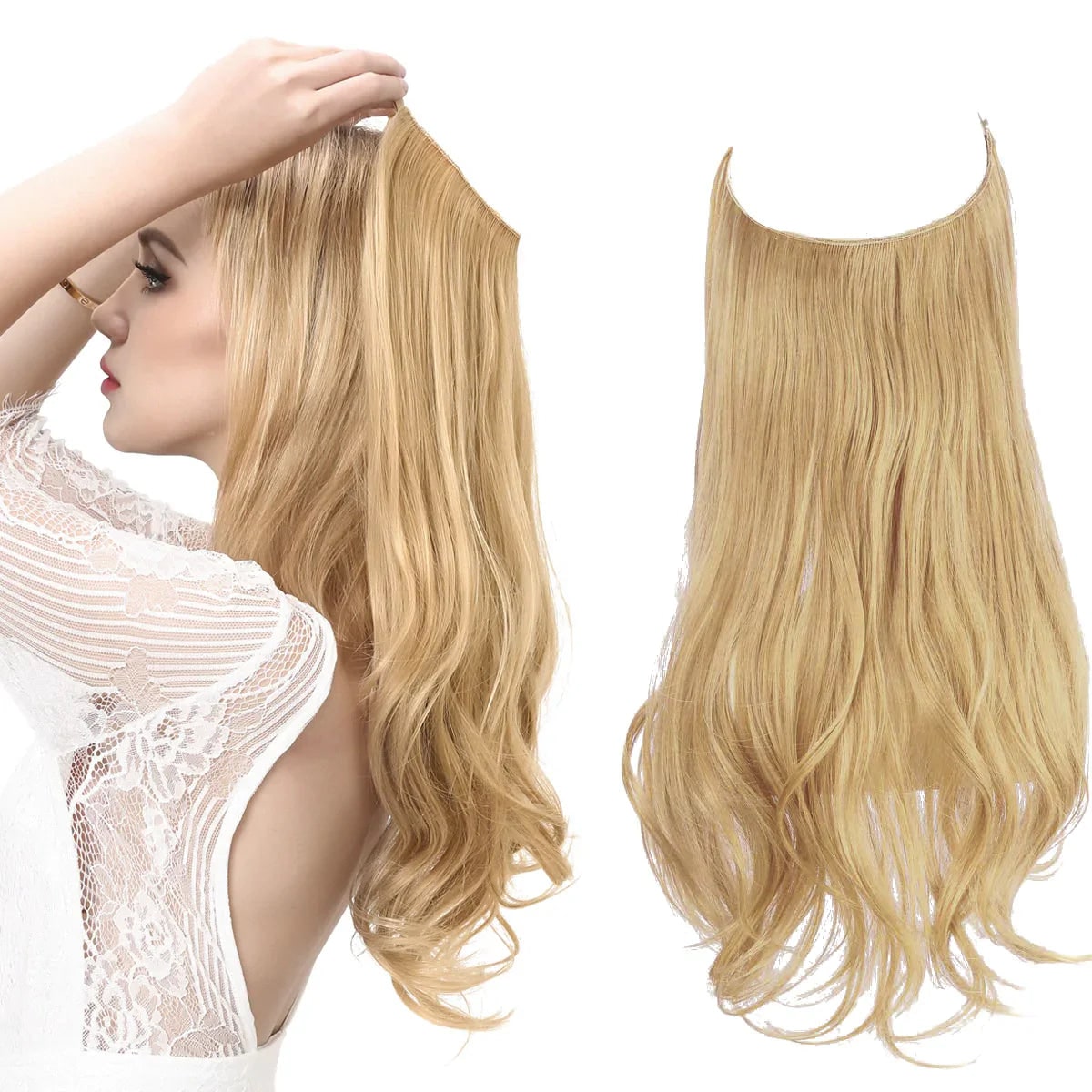Hair Extensions Volume and Waves Natural Blonde Clip-Ins - Image 4