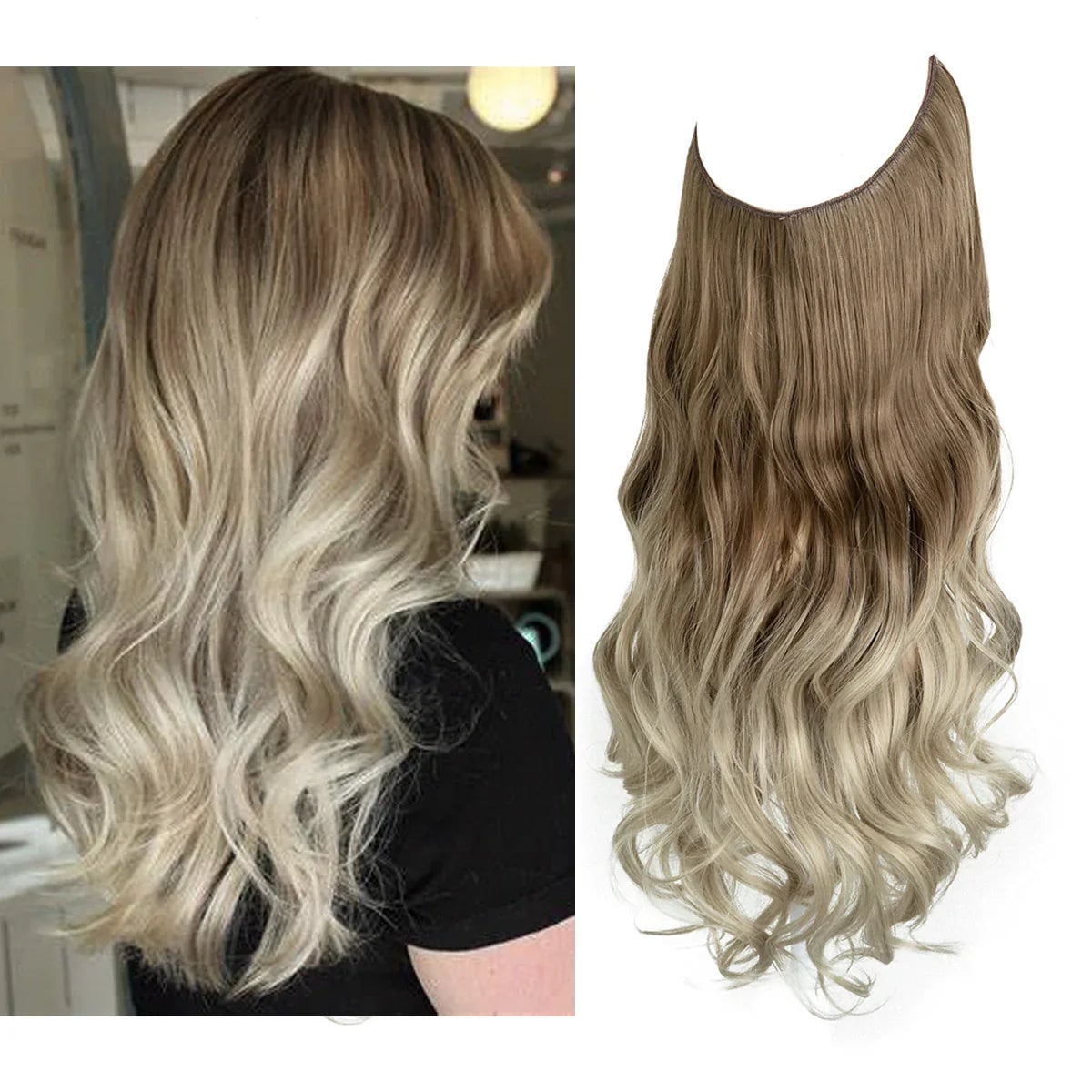 Hair Extensions Volume and Waves Natural Blonde Clip-Ins - Image 8