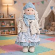 Handmade Cotton Waldorf Doll Creative Play and Imaginative Fun - Image 1