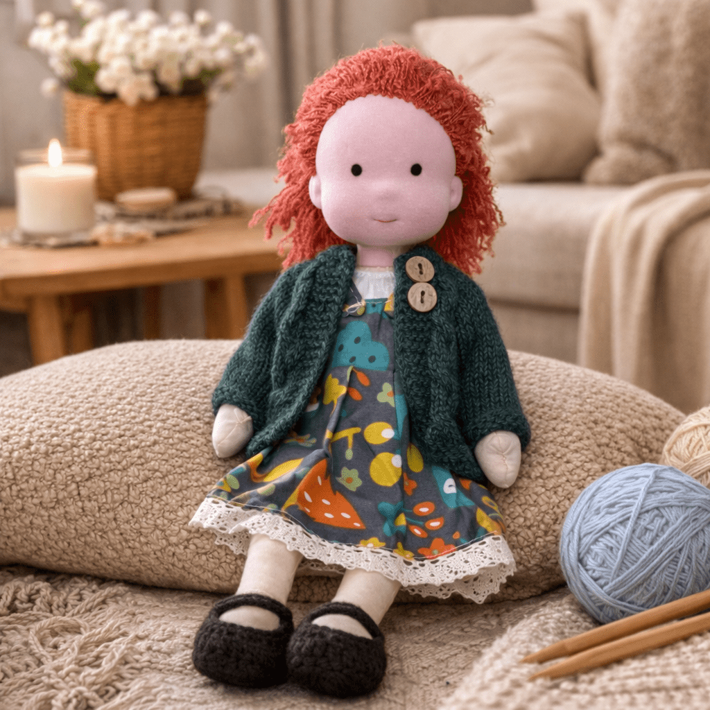 Handmade Cotton Waldorf Doll Creative Play and Imaginative Fun - Image 21