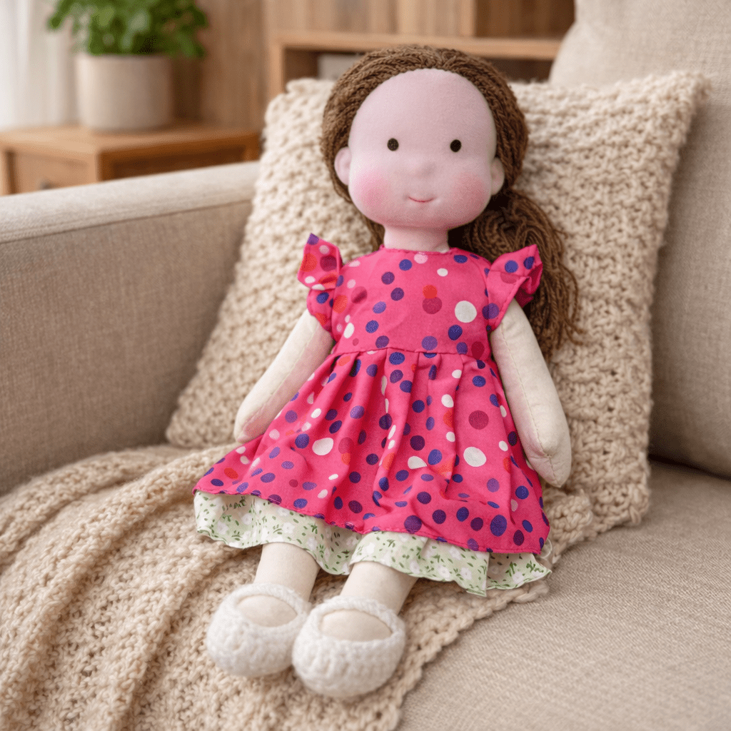 Handmade Cotton Waldorf Doll Creative Play and Imaginative Fun - Image 25