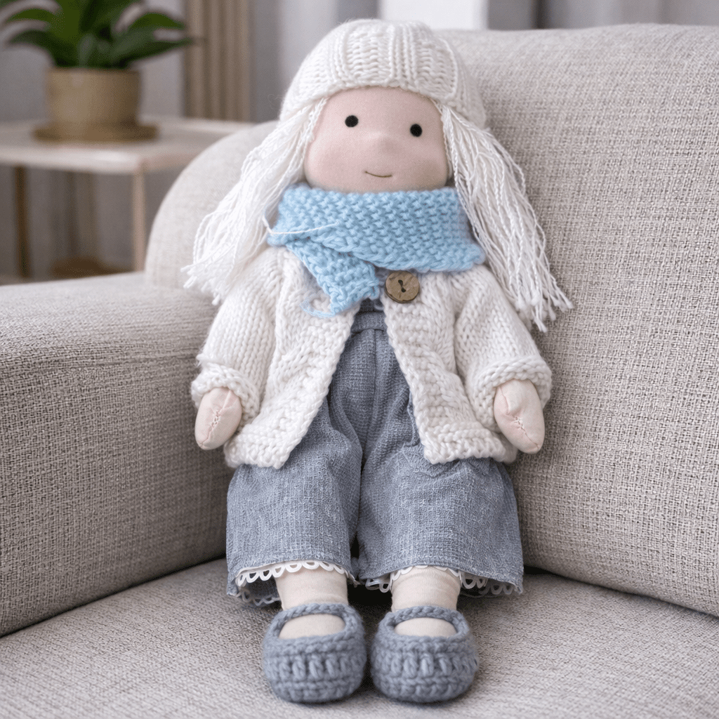 Handmade Cotton Waldorf Doll Creative Play and Imaginative Fun - Image 3