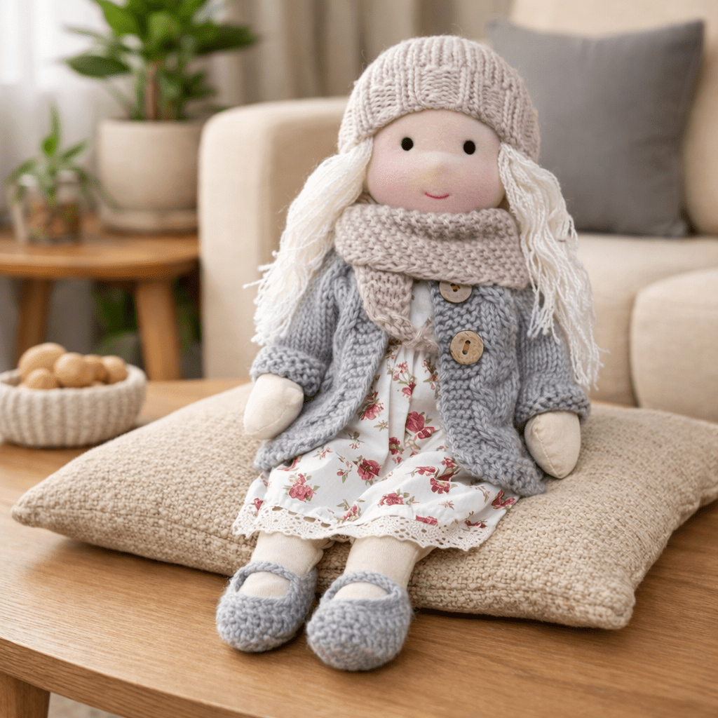 Handmade Cotton Waldorf Doll Creative Play and Imaginative Fun - Image 35