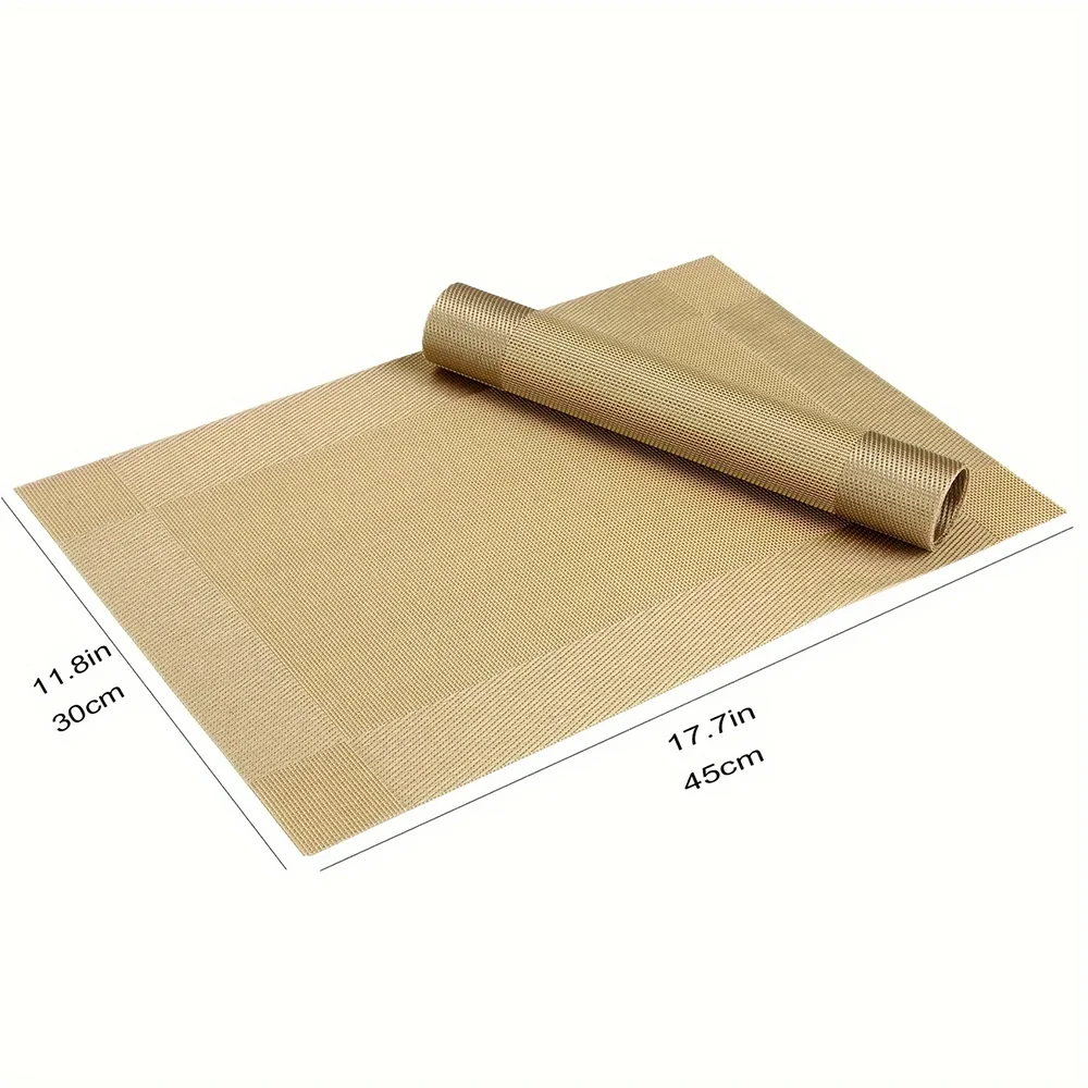 Heat-Resistant PVC Placemats Washable Non-Slip Table Mats Set - Image 6