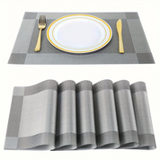 Heat-Resistant PVC Placemats Washable Non-Slip Table Mats Set - Image 8