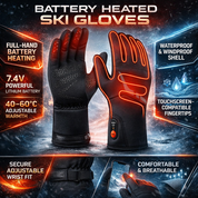 Heated Gloves Skiing Winter Gloves Touchscreen Compatible - Image 4