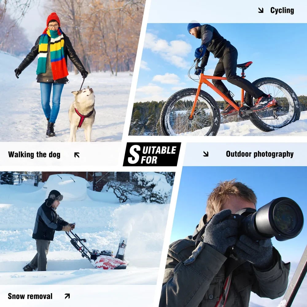 Heated Gloves Skiing Winter Gloves Touchscreen Compatible - Image 5