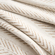 Herringbone Chenille Sofa Cover Tassels Cozy Living Room - Image 4