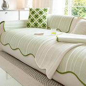 Herringbone Sofa Cover Scallop Stylish Protection - Image 5