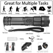 High-Intensity LED Flashlight 90000 Lumens Waterproof Portable - Image 7