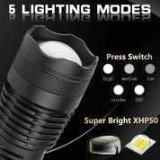 High-Intensity LED Flashlight 90000 Lumens Waterproof Portable - Image 8