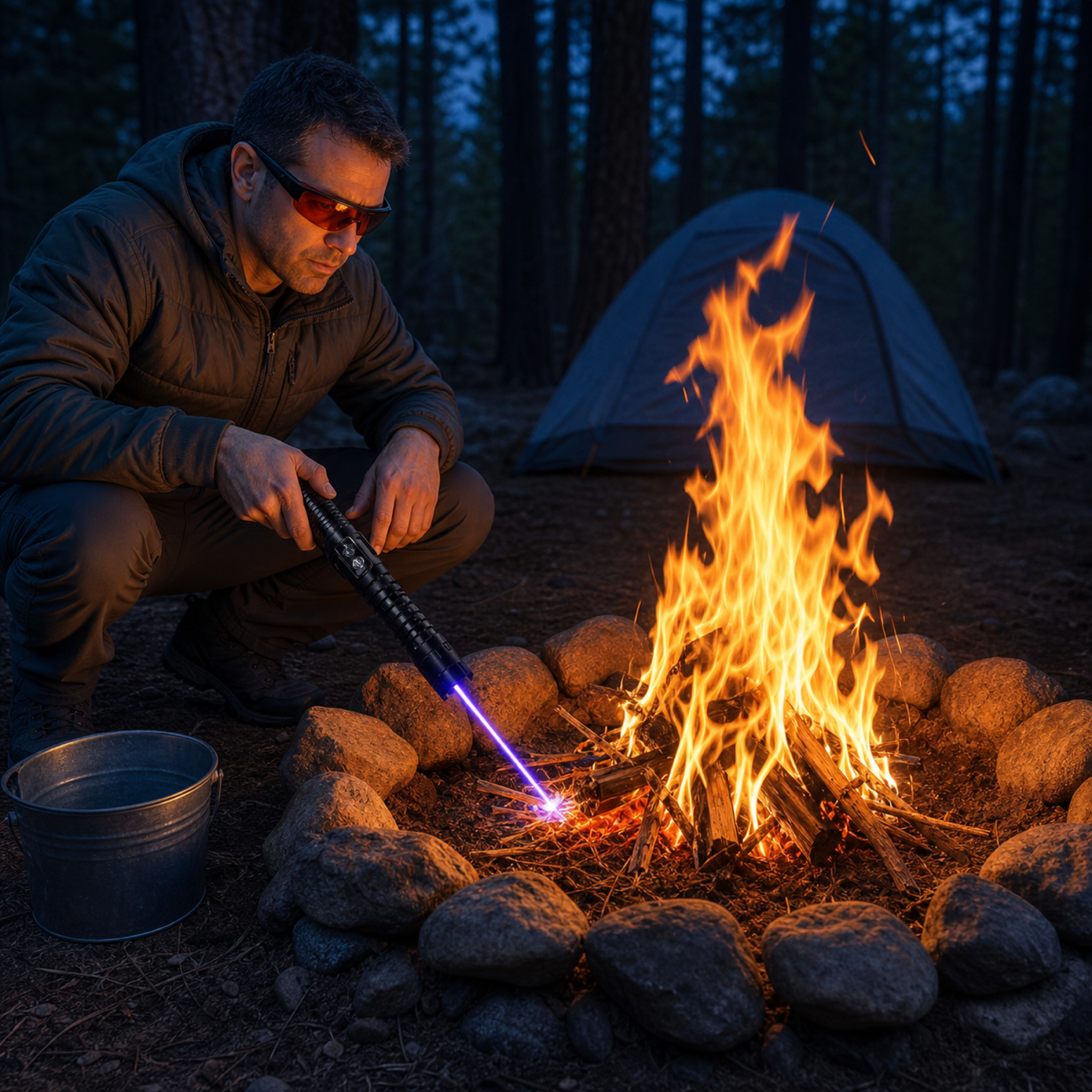 High-Power Tactical Laser Torch Fire Starting and Camping Use - Image 6