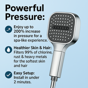 High-Pressure Shower Head Turbo Boost and Filtration System - Image 2