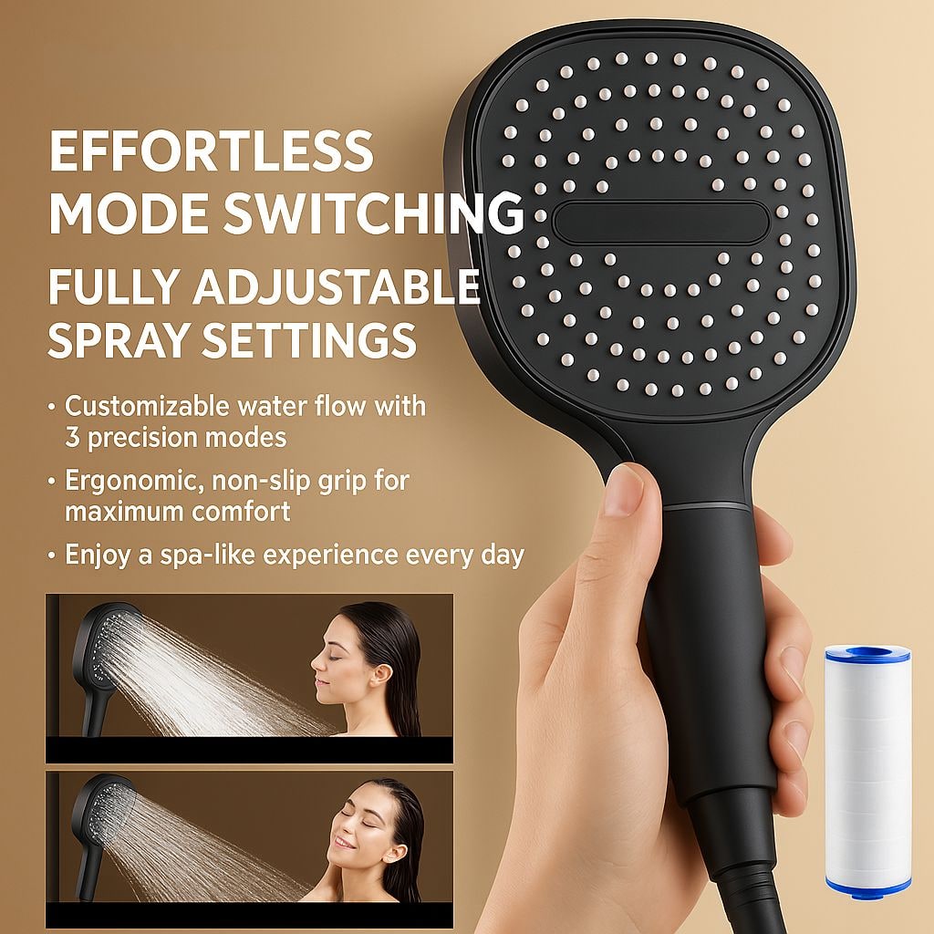 High-Pressure Shower Head Turbo Boost and Filtration System - Image 8