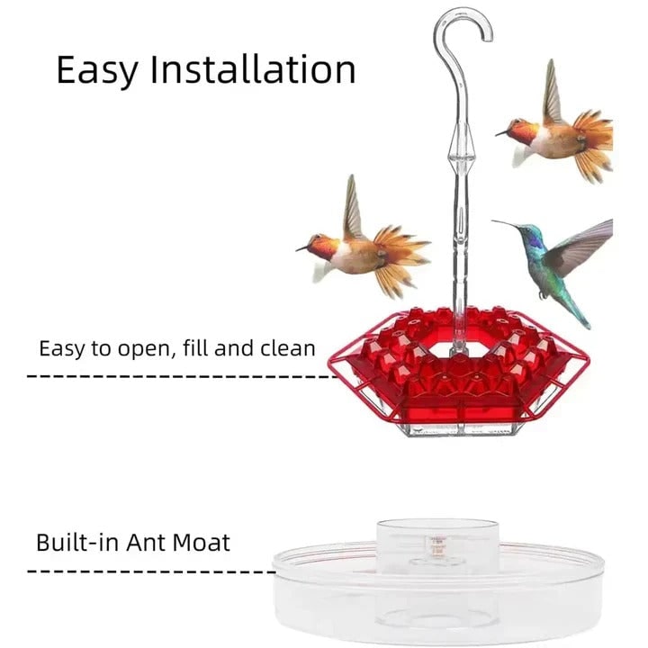 Hummingbird Feeder Ant Guard Outdoor Hanging Nectar Dispenser - Image 5