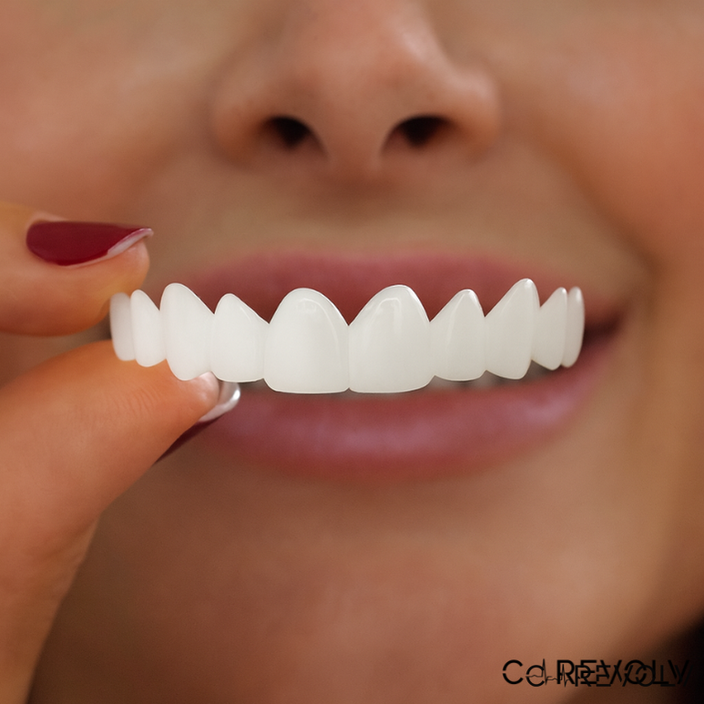 Comfortable Clip-On Veneers | Natural White Composite Finish