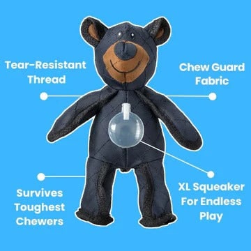 Indestructible Interactive Bear Toy Heavy Chewers Durable Plush - Image 6