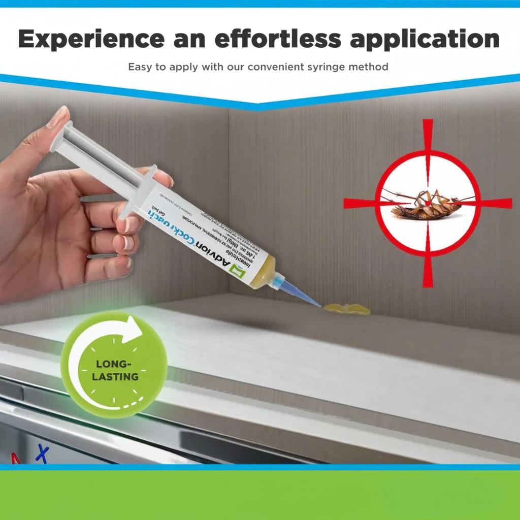 Indoor Pest Control Advion Cockroach Gel Bait Easy Application Cockroach Elimination - Image 2