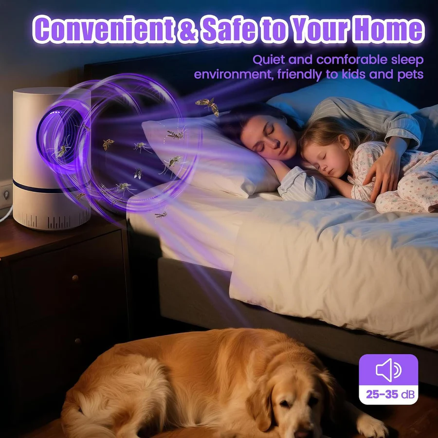 Indoor UV Light Insect Trap Mosquitoes and Flies Portable Killer - Image 8
