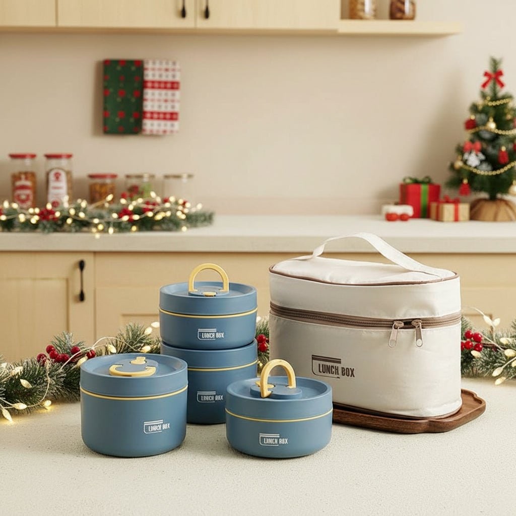 Insulated Lunch Box Hot Meals Double-Walled Kitchen Storage - Image 3