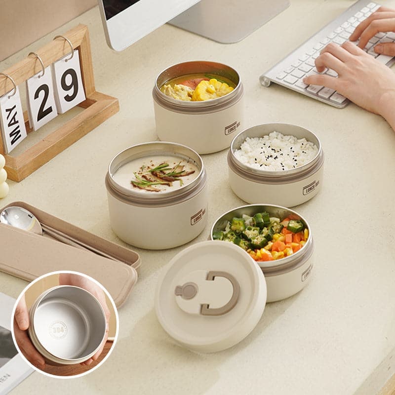 Insulated Lunch Box Hot Meals Double-Walled Kitchen Storage - Image 9