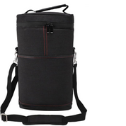 Insulated Wine Cooler Tote Bag Adjustable Strap 2 Bottles