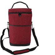 Insulated Wine Cooler Tote Bag Adjustable Strap 2 Bottles - Image 6