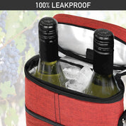 Insulated Wine Cooler Tote Bag Adjustable Strap 2 Bottles - Image 9