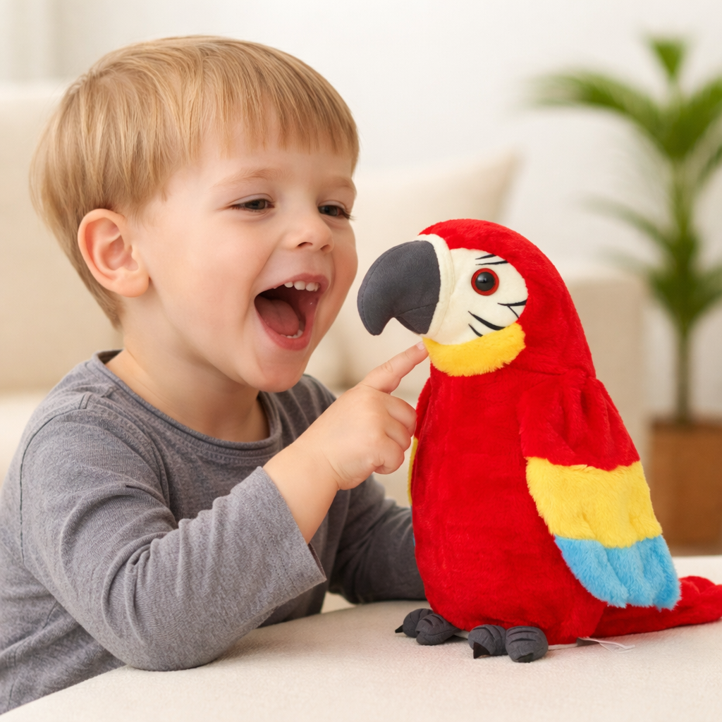Interactive Plush Toy Talking Parrot Engaging Playtime - Image 1
