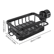 Kitchen Sink Basket Organizer Black Metal Storage Caddy Soap - Image 2