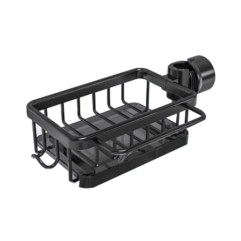 Kitchen Sink Basket Organizer Black Metal Storage Caddy Soap - Image 3