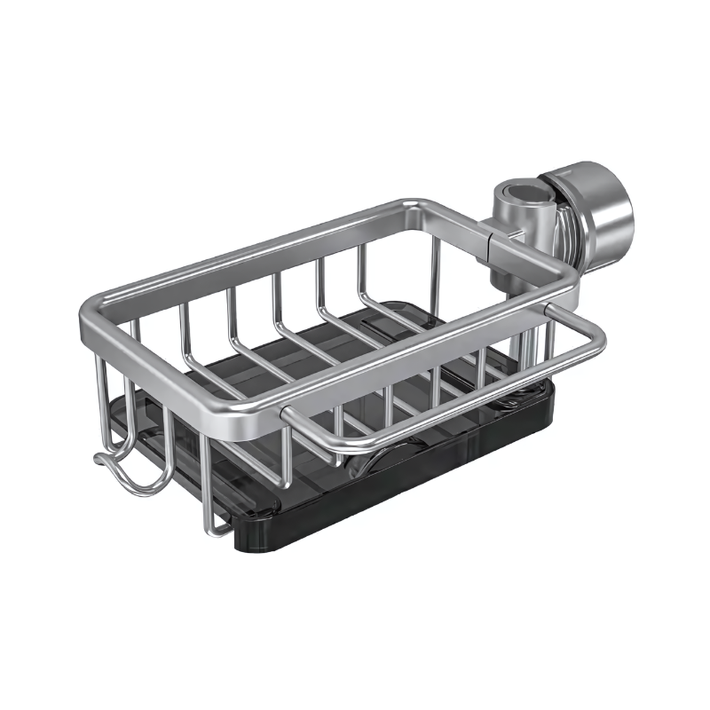 Kitchen Sink Basket Organizer Black Metal Storage Caddy Soap - Image 4
