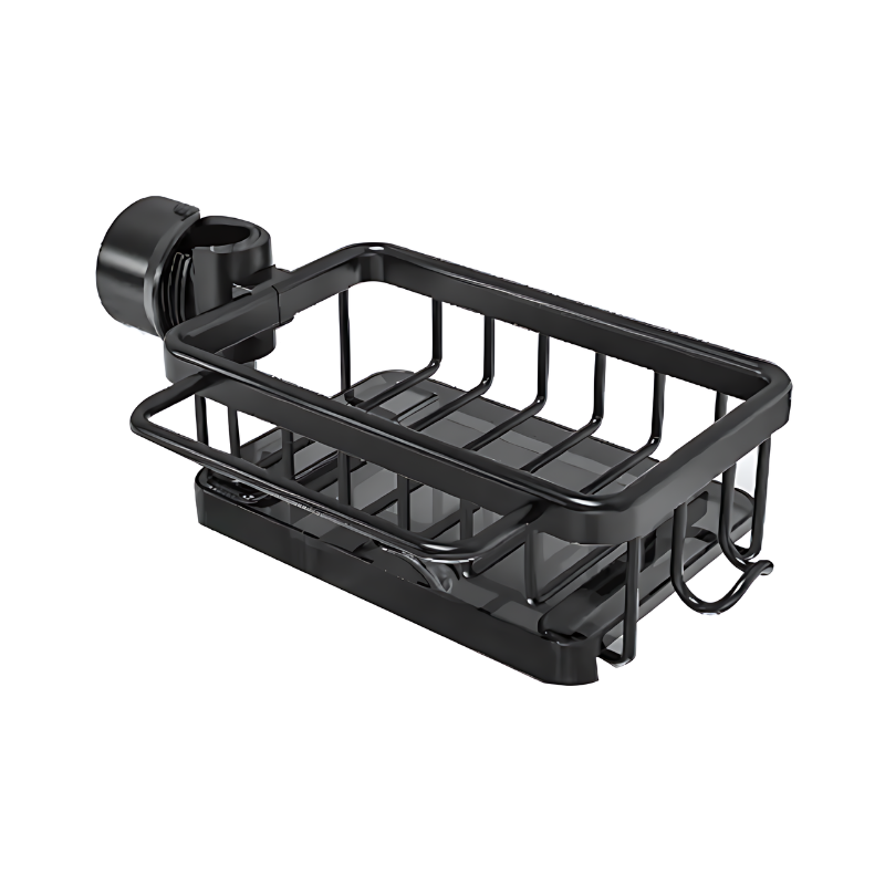 Kitchen Sink Basket Organizer Black Metal Storage Caddy Soap - Image 5