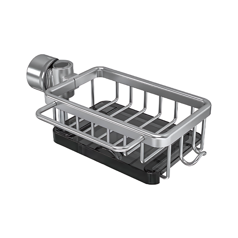 Kitchen Sink Basket Organizer Black Metal Storage Caddy Soap - Image 6