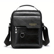 Leather Messenger Bag Stylish Crossbody Satchel Brown Black - Image 2