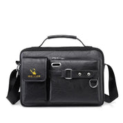 Leather Messenger Bag Stylish Crossbody Satchel Brown Black - Image 7