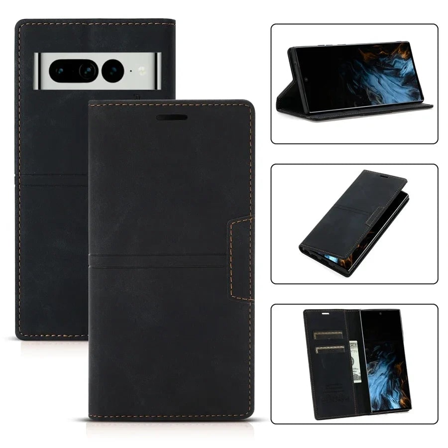 Leather Wallet Case Magnetic Closure and Protection - Image 3