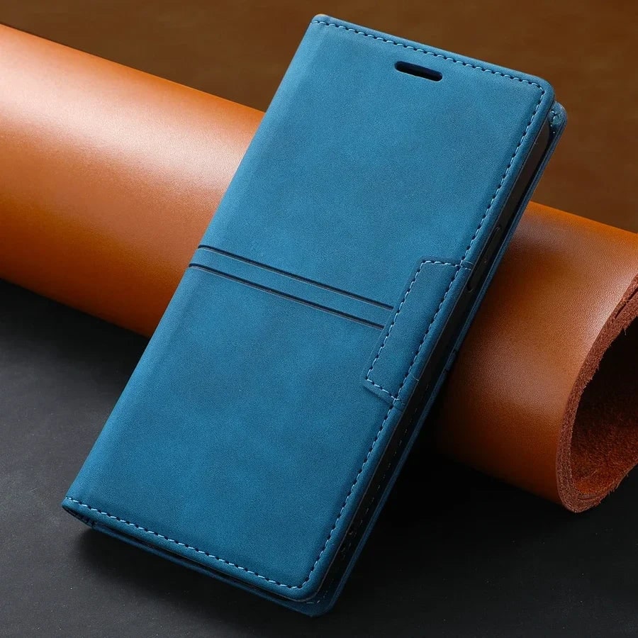 Leather Wallet Case Magnetic Closure and Protection - Image 5