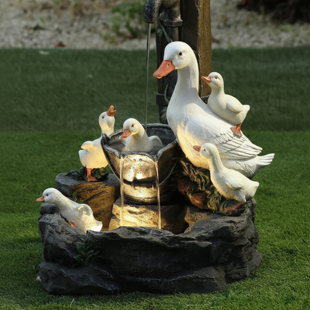 LED Light Solar Powered Outdoor Fountain Garden Decor - Image 1