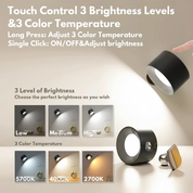 LED Wall Light Rechargeable Sconce Rotatable Wall-Mount - Image 11
