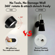 LED Wall Light Rechargeable Sconce Rotatable Wall-Mount - Image 9
