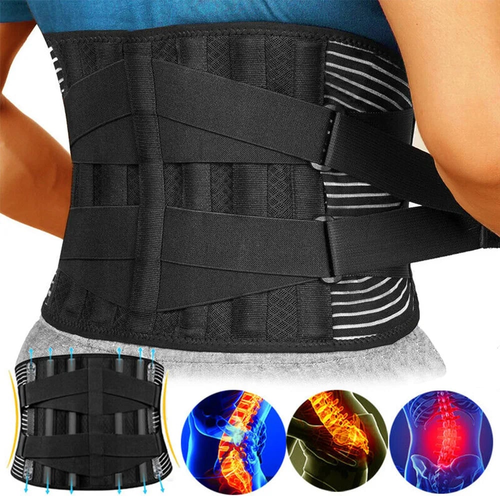 Lumbar Support Back Brace and Stability Adjustable Fit - Image 2