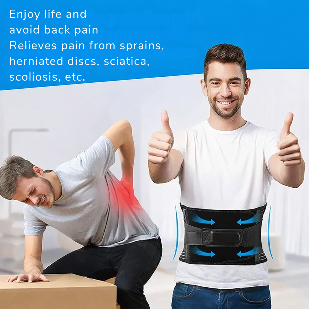 Lumbar Support Back Brace and Stability Adjustable Fit - Image 4