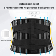 Lumbar Support Back Brace and Stability Adjustable Fit - Image 5