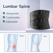 Lumbar Support Back Brace and Stability Adjustable Fit - Image 6