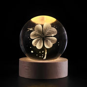 Luminous Crystal Ball Night Light Wooden Base - Image 16