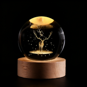 Luminous Crystal Ball Night Light Wooden Base - Image 23